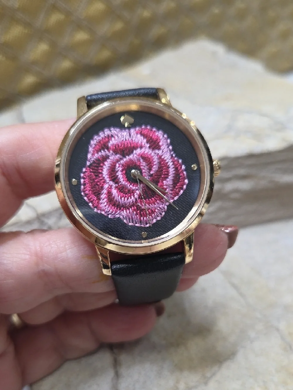 Women Kate Spade NY WatchModel - KSW1459 with Pink Embroidered Flower Dial - Picture 8 of 8